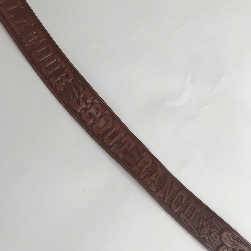 Vintage Tooled Ben Delatour Scout Ranch Belt 30